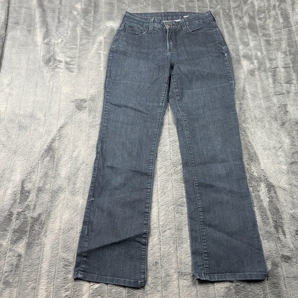 NYDJ Not Your Daughter's Jeans Straight Leg Dark Wash Rhinestone Pocket Blue 29